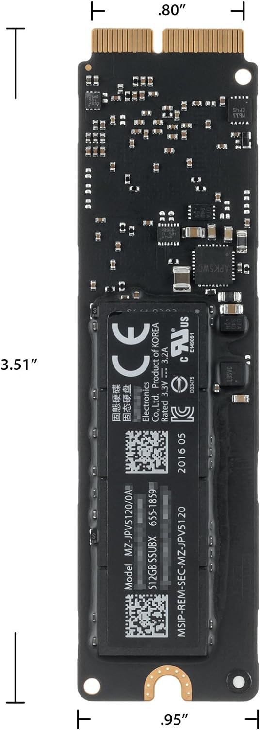 Odyson - 512GB SSUBX SSD Replacement for Apple MacBook Air 13" A1466 (Early 2015-2017) - Image 3